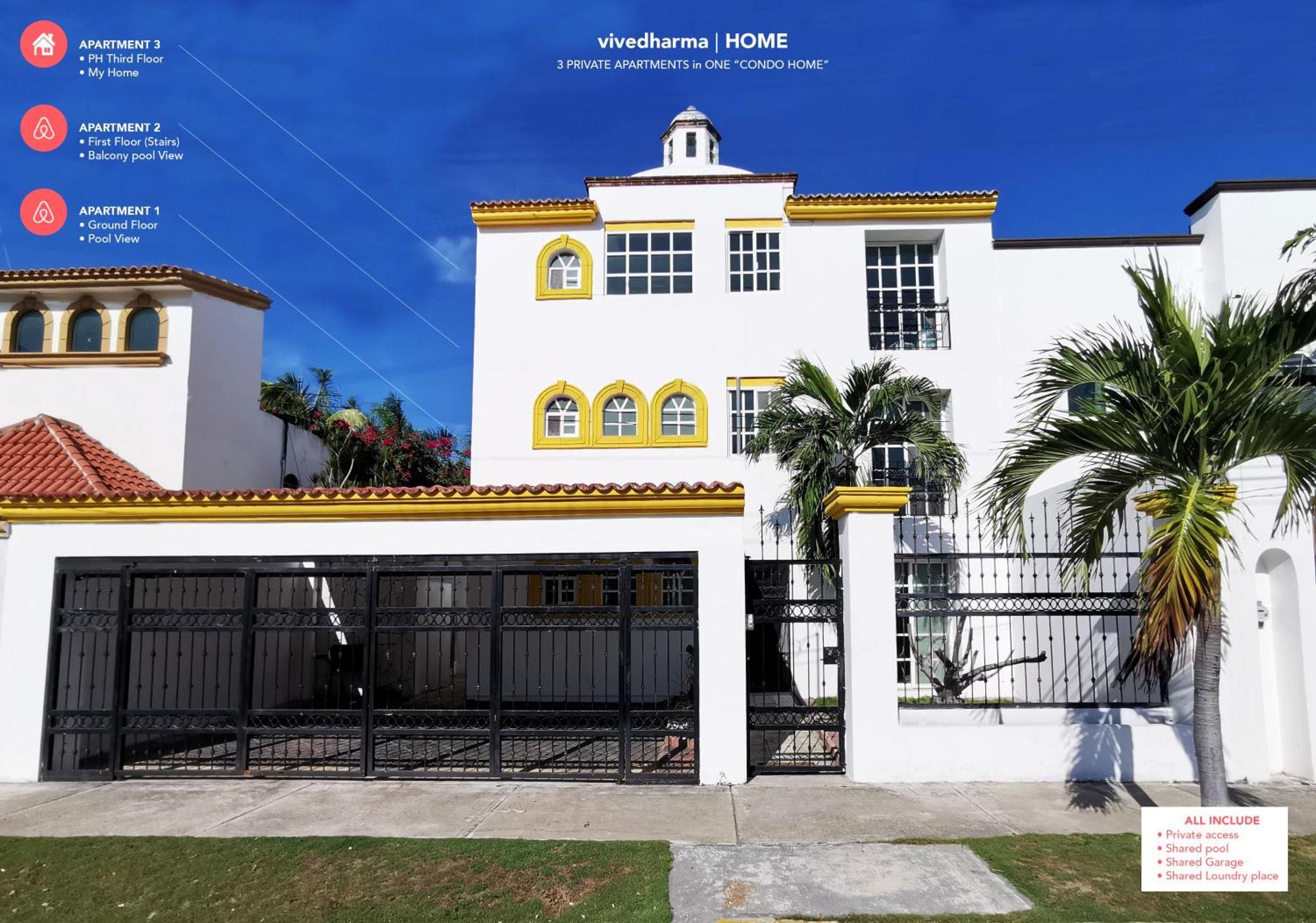 Beautiful & Cozy Near Beach Apartment Pool & Kingsize Bed Cancún Chambre photo
